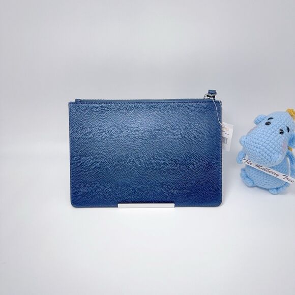 Michael Kors Adele XL Zip Midnight Metallic Gunmetal Wristlet Clutch Pouch NWT - Picture 2 of 7